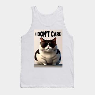 fat cat with glasses Tank Top